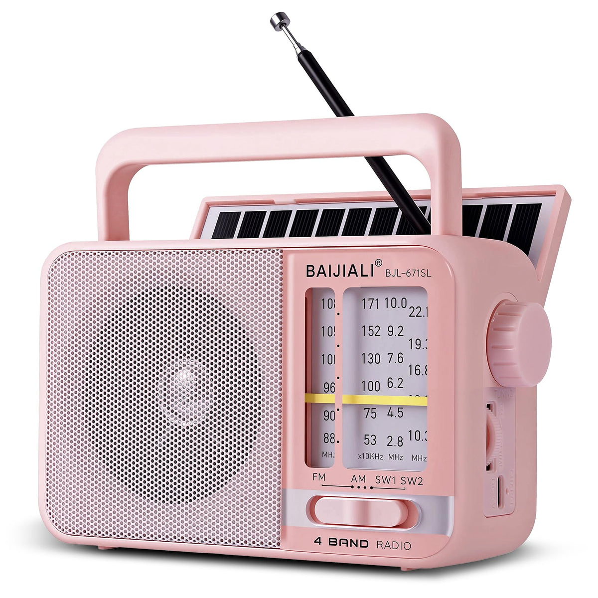 Portable AM/FM Transistor Radio with Loud Speaker, Battery or USB Powered