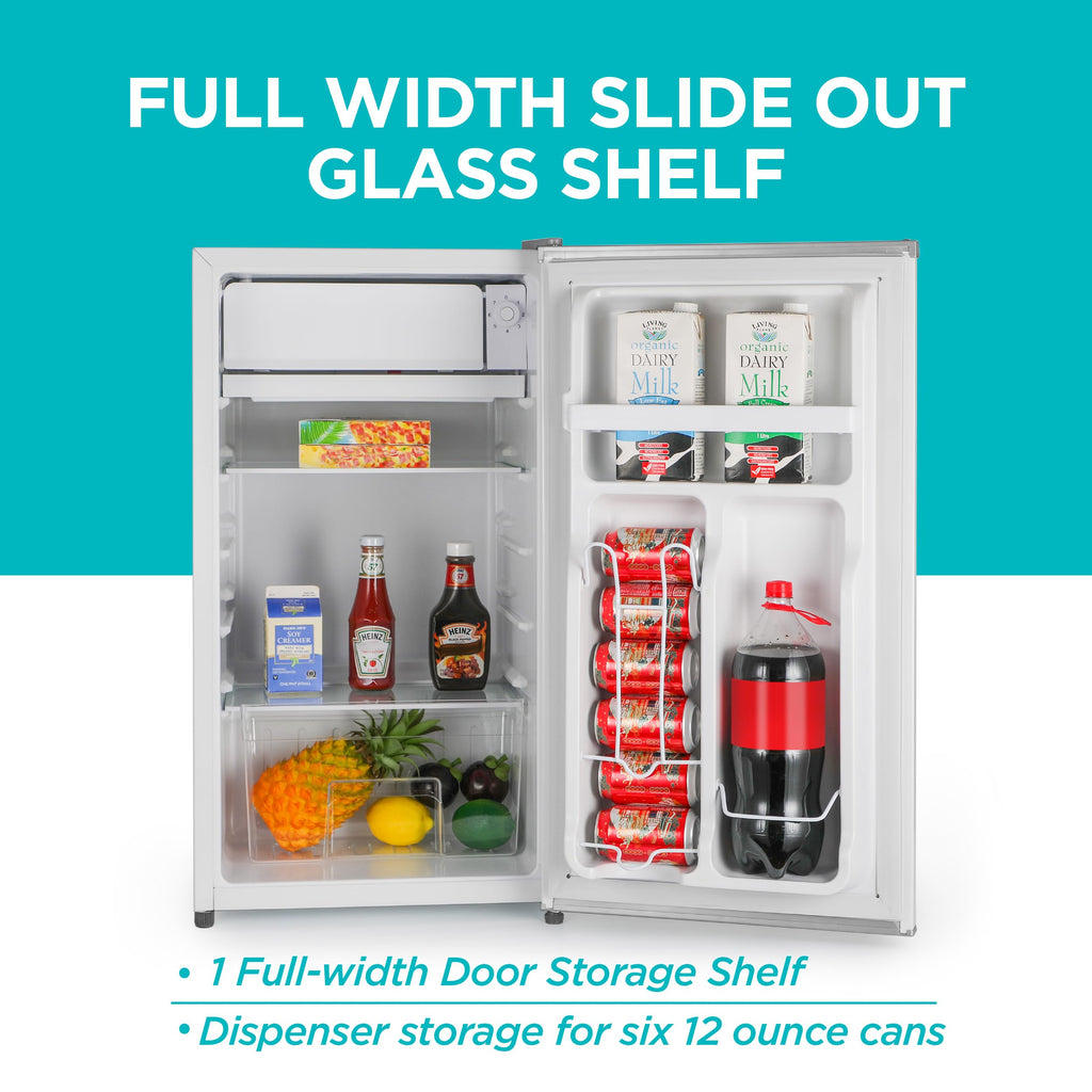 BLACK+DECKER 2.5 Cu. Ft. Compact Refrigerator, BCRK25V, Stainless Look