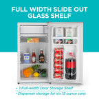 BLACK+DECKER 2.5 Cu. Ft. Compact Refrigerator, BCRK25V, Stainless Look