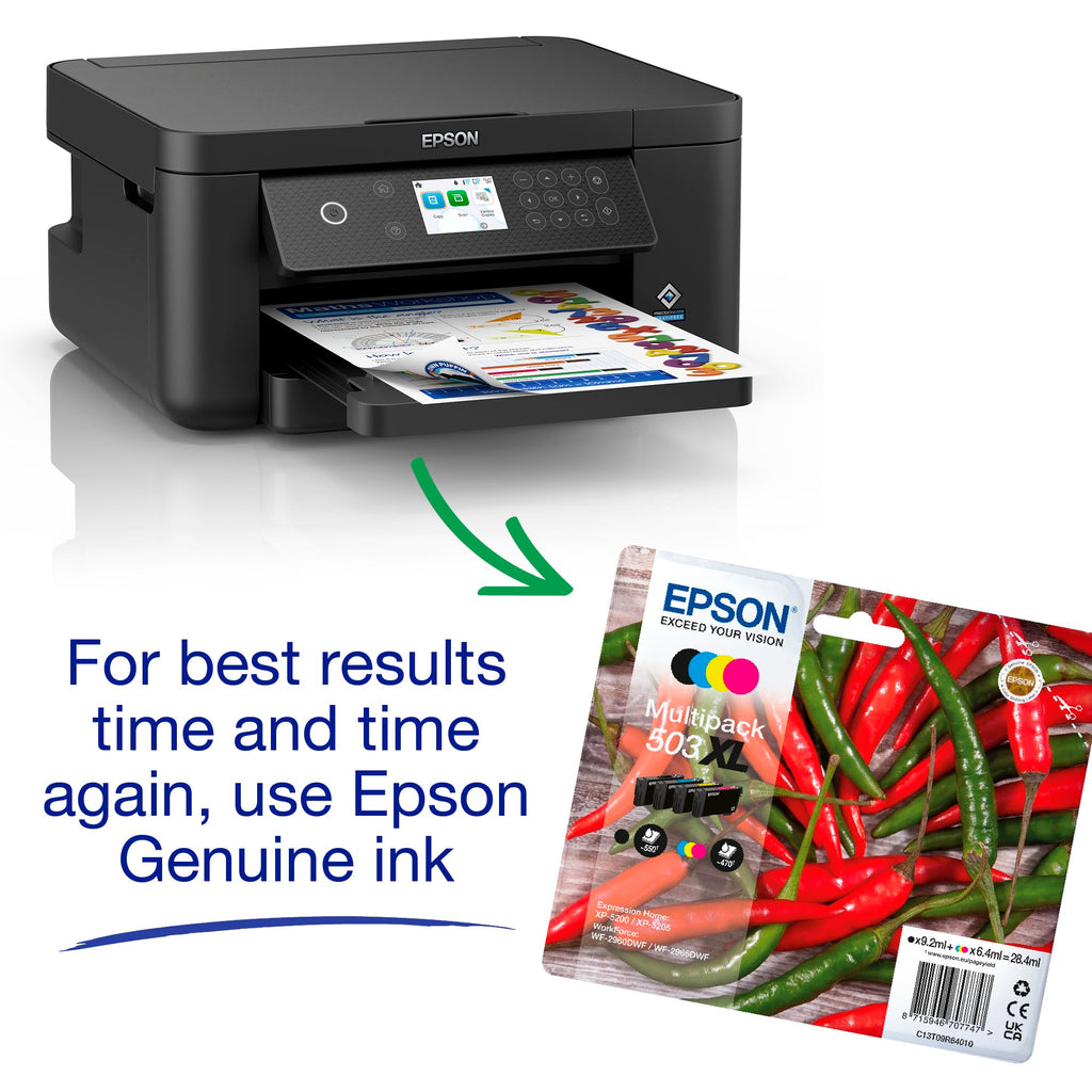 Epson Expression Home XP-4200 3-in-1 Ink Multifunction Printer, Scanner, Copier, WiFi, 1440dpi, Duplex, 2.4 Inch Display, DIN A4, incl. 3 Months Readyprint Flex Trial