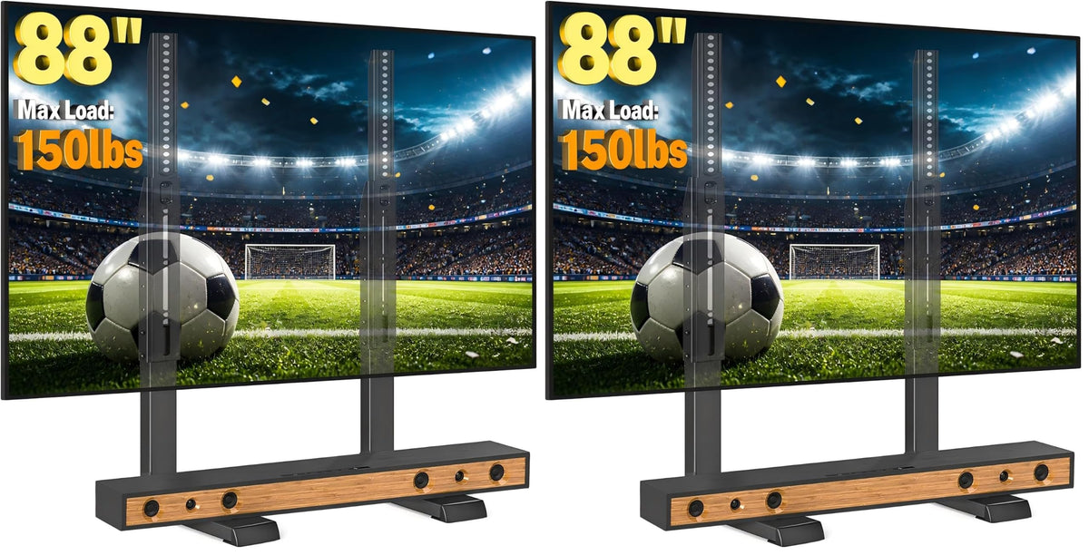 5Rcom Universal Tabletop TV Stand Base for 22-65 Inch Flat Screen TVs