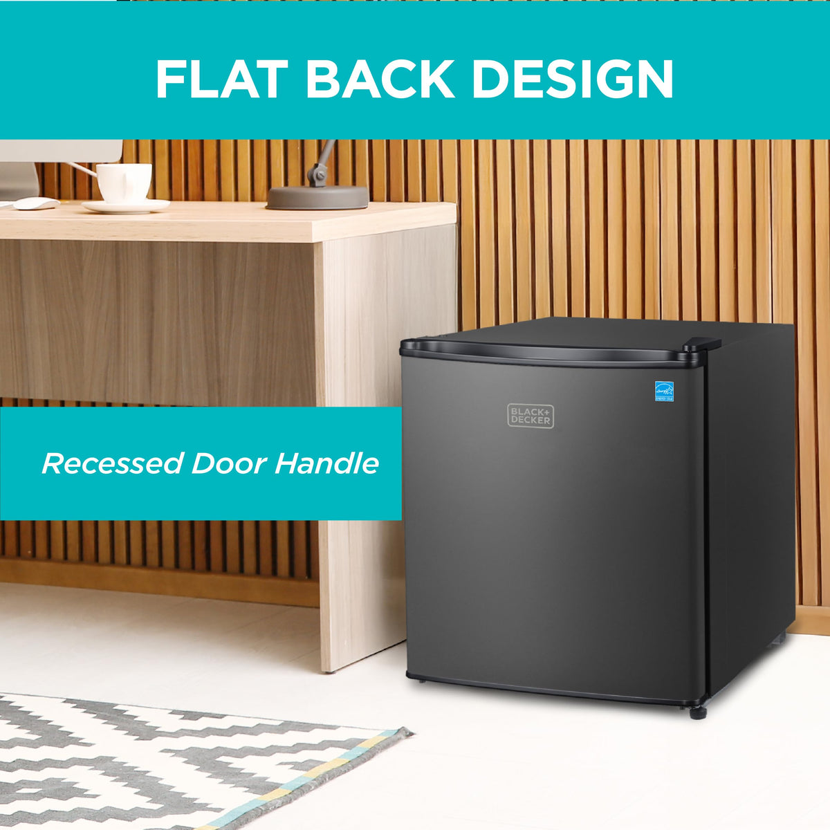 BLACK+DECKER 2.5 Cu. Ft. Compact Refrigerator, BCRK25V, Stainless Look