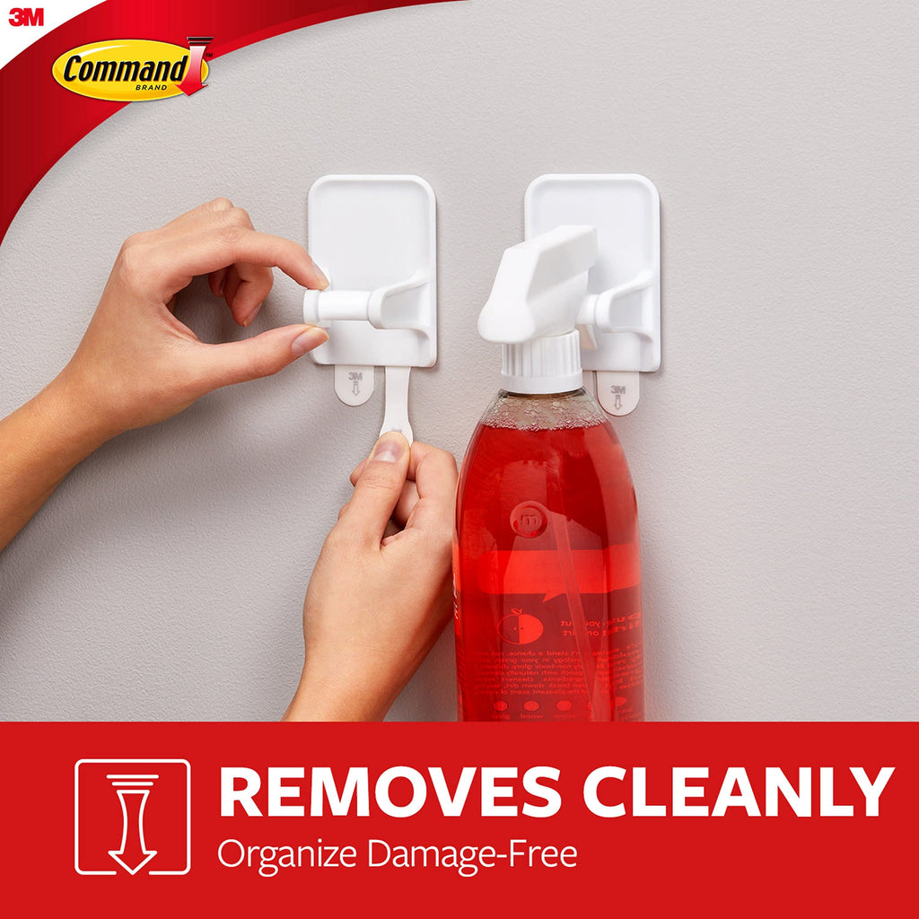 Command Medium Designer Hooks, 6 White Hooks and 9 Adhesive Strips