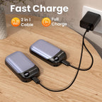 Hand Warmers, 2 Pack Magnetic Electric Handwarmer, 6000mAh USB Hand Warmers Rechargeable, 4 Heat Settings, LED Digital Display, Suitable for Outdoor Indoor - Hunt, Camp, Golf or Gift Giving