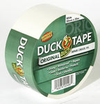 Duck Tape Original White Duct Tape, 50mm x 5m Heavy Duty, Waterproof Gaffer, Gaffa Sticky Tape, Strong Adhesive Cloth Repair Tape, Suitable for Packing boxes, Moving House, Parcels or Packaging