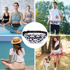 MAXTOP Large Bumbag Waist Fanny Pack Running Belt for Men Women Unisex Bum Bag with Headphone Jack and 4-Zipper Pockets Adjustable Belt for Travel Running Jogging Workout Hiking Gifts All Black