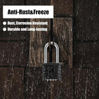 Diyife Large Heavy Duty Combination Padlocks Outdoor, 52mm Weatherproof