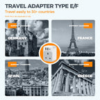 TESSAN UK to US Plug Adaptor 2 Pack, Type B USA Travel Adapter with USB C