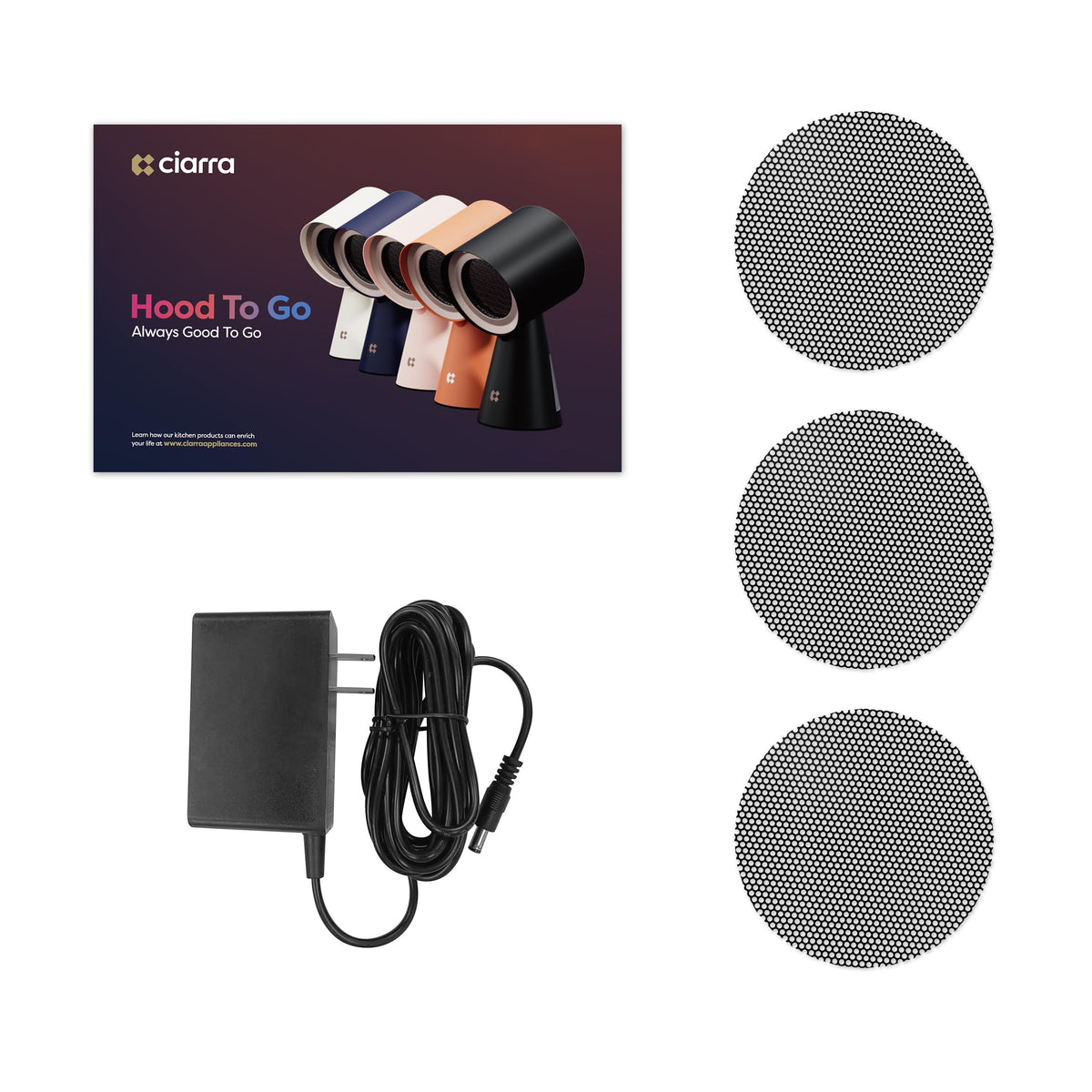 CIARRA Portable Range Hood, 2-Speed Desktop Kitchen Exhaust Fan