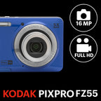 KODAK PIXPRO FZ55 16MP Compact Digital Camera, 5X Optical Zoom, Black