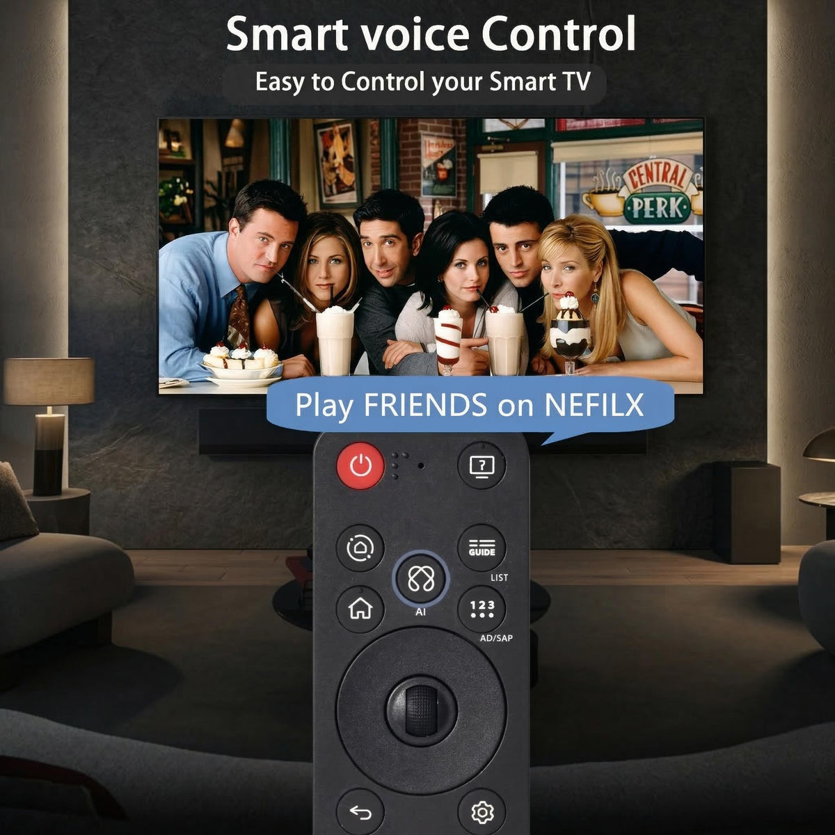 Replacement for Hisense Smart Google TV Voice Remote Control
