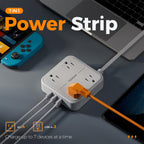 TESSAN PD 20W Surge Protector Extension Cord 5Ft, Flat Plug Power Strip