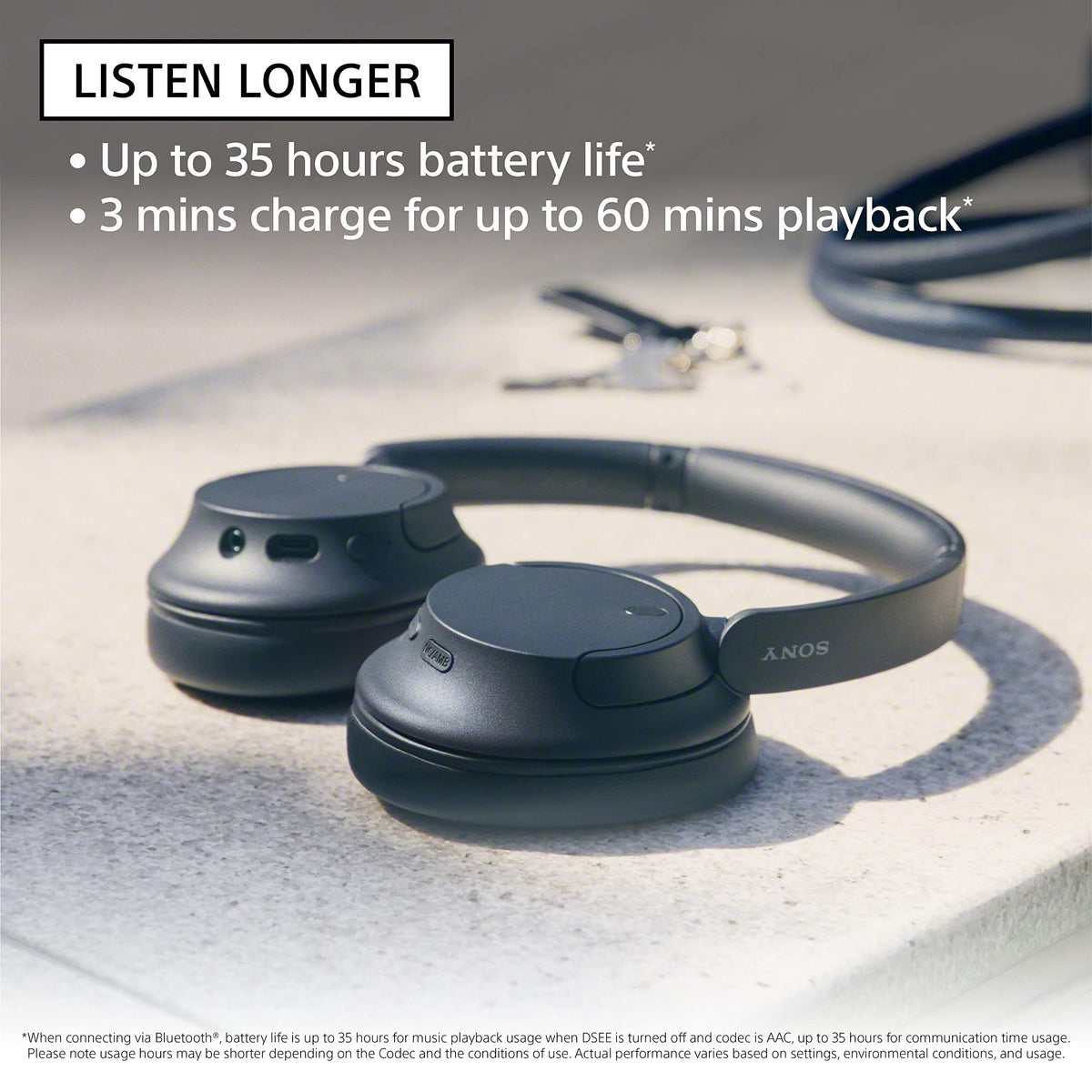 Sony WH-CH720N Wireless Noise Cancelling Over-Ear Headphones, Black