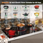 2 Burner Electric Cooktop 110V, 2000W Shard Power
