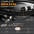 G-PLUG 40FT RG6 Coaxial Cable Extender - Coax Cable Cord, Triple Shielded