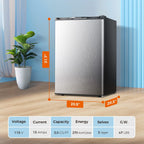 Kismile Small Freezer Upright, 3.0 Cu.ft Mini Freezer, Stainless Steel