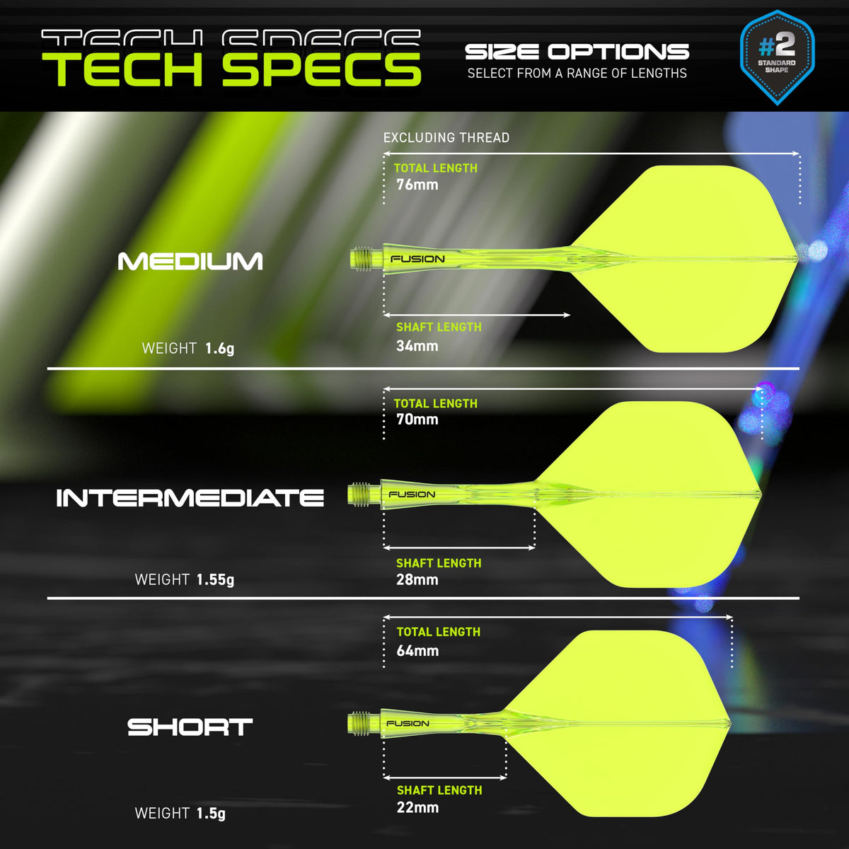 WINMAU | Fusion Integrated Dart Flights & Dart Stems | No.2