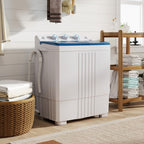 Giantex Portable Washing Machine, 20lbs Capacity, 12lbs Washer and 8lbs Spinner, Compact for Apartment RV, Gray & White, GX20313-PE