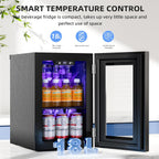 Antarctic Star Beverage Refrigerator Cooler 68 Can, Mini Fridge with Glass Door for Beer Drinks Wine,Freestanding Small Fridge with Electronic Temperature Control for Home and Bar,1.7 cu.ft