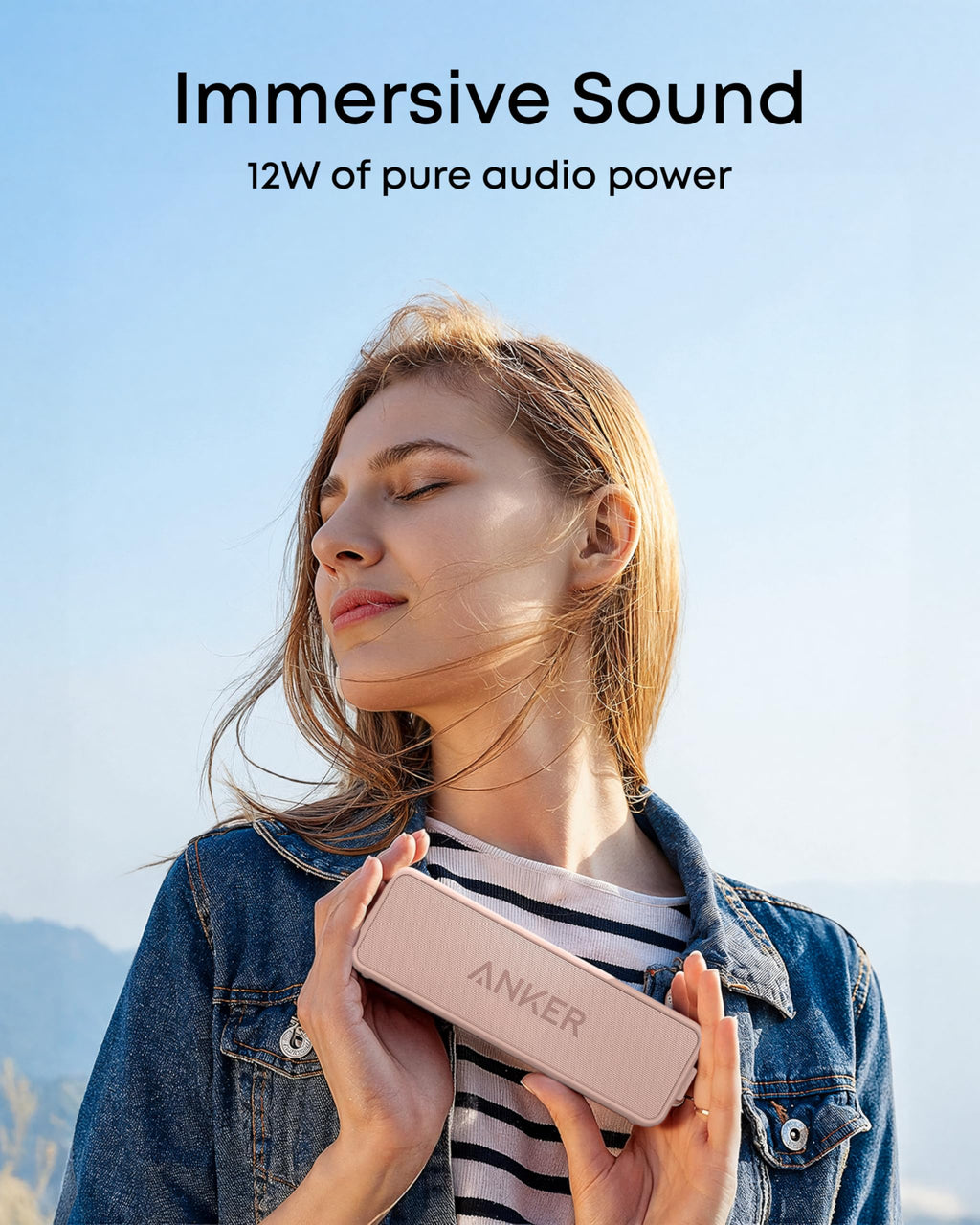 Anker soundcore 2 Portable Bluetooth Speaker, 24-Hour Playtime, IPX7