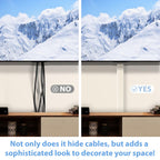 ZhiYo 43" Cord Covers for Wires on Wall, Beige Cord Hider, 0.7" W x 0.4" H