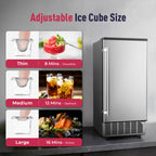 EUHOMY Nugget Ice Maker Countertop with Handle, Max 40lbs Daily Sonic Ice