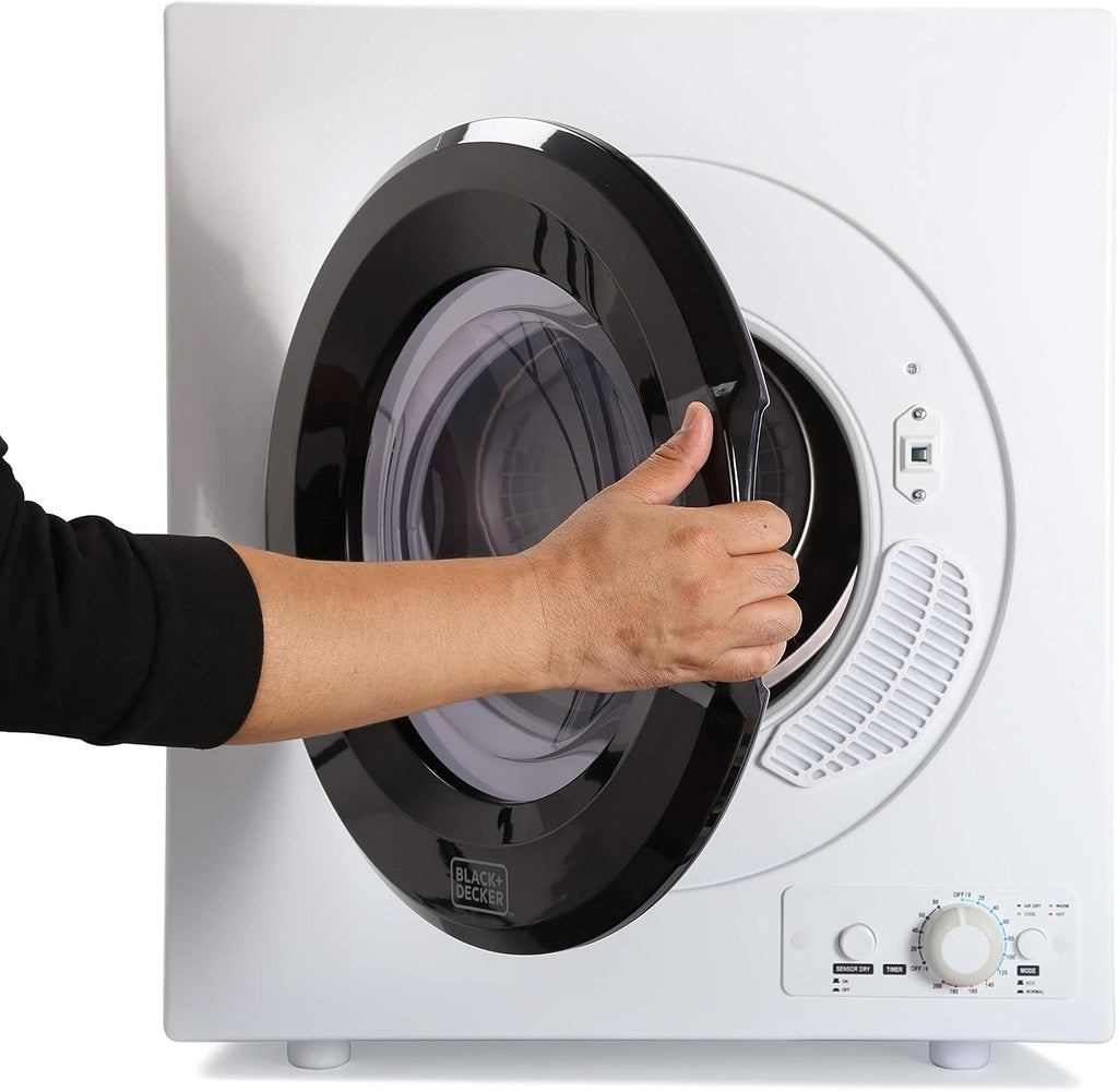 BLACK+DECKER 2.65 Cu. Ft. Portable Dryer, 8.8 lb. Capacity, BCED26, White