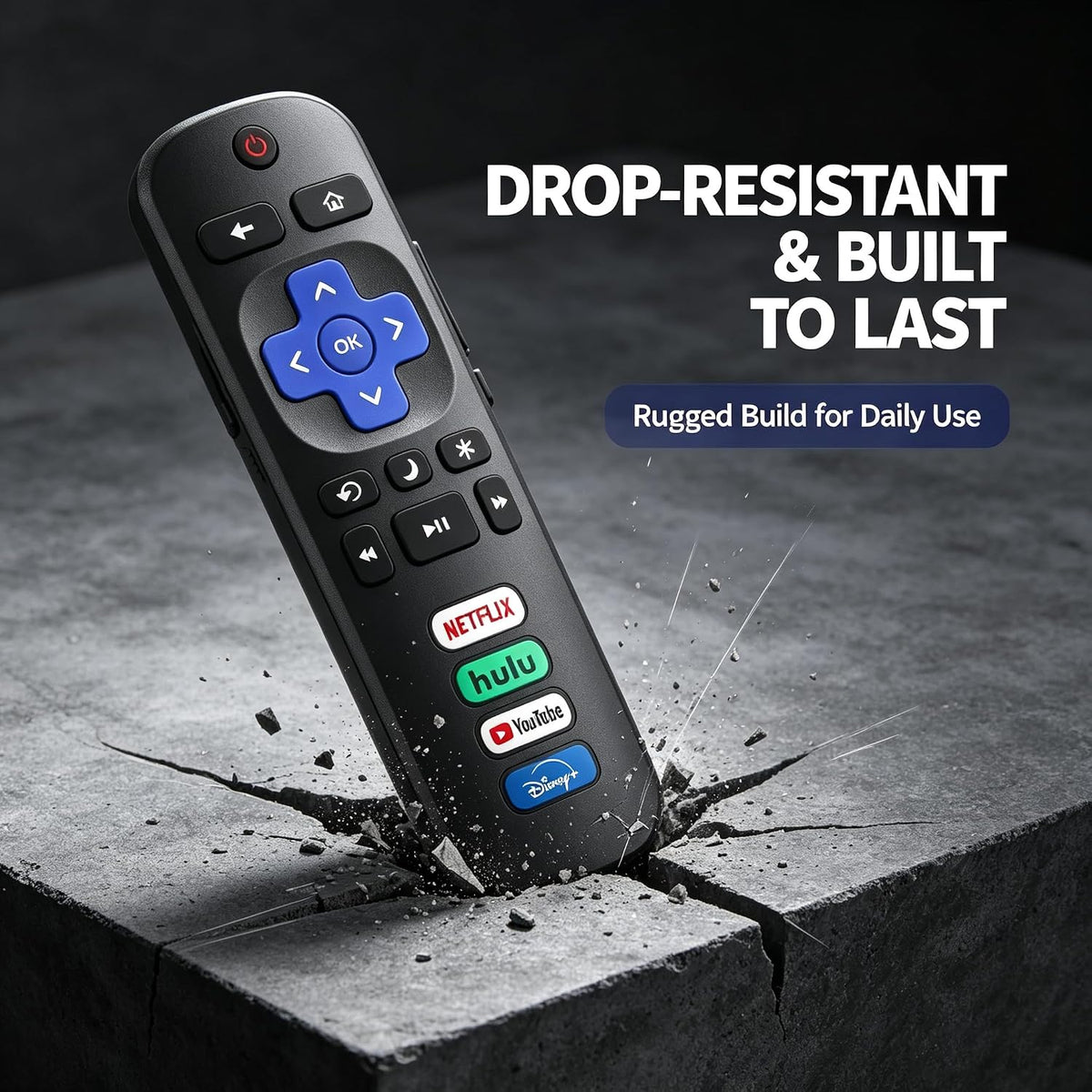 Gotellx 2 Pack Replacement Remote Controls for Roku TV