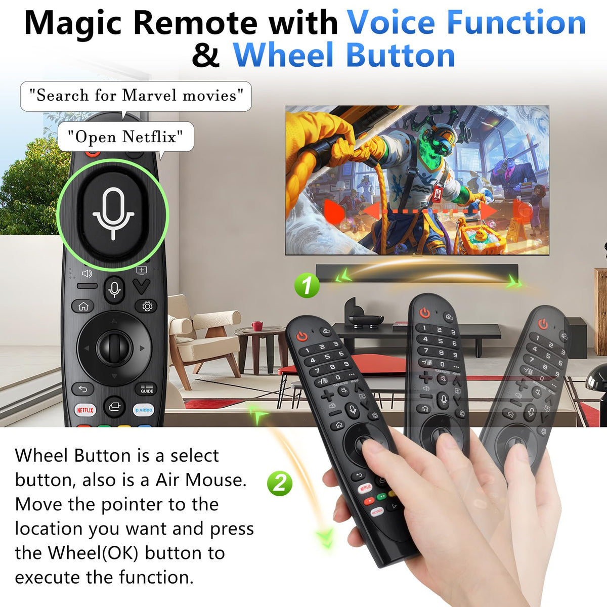 Universal Backlit Remote for LG Smart TV Remote Control Replacement
