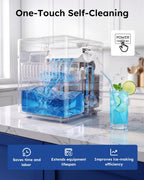 Ice Maker Countertop, 26.5 lbs/Day, 8 Bullet Fast Ice in 6 Mins