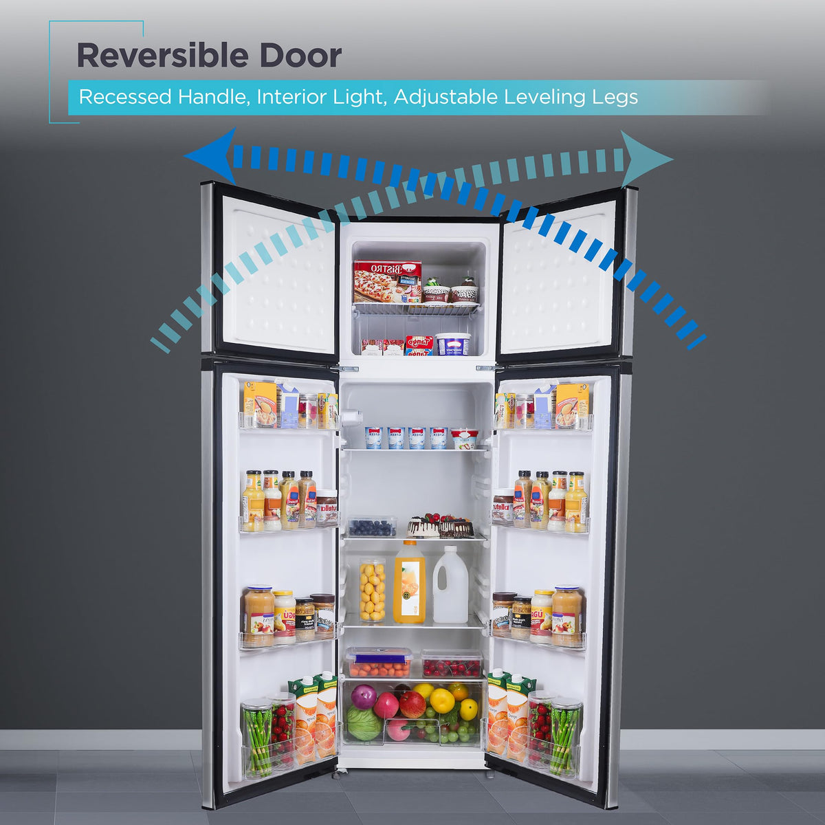 BLACK+DECKER 18.1 Cu. Ft. Top Mount Refrigerator with Ice Maker, BR1810HIMB