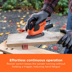 BLACK+DECKER Mouse 55W Detail Sander, BEW230-GB