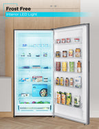 BLACK+DECKER 14 Cu. Ft. Convertible Freezer Refrigerator, Upright Freezer with Glass Shelves, ENERGY STAR rated, Frost Free, BUC1400XB, Black