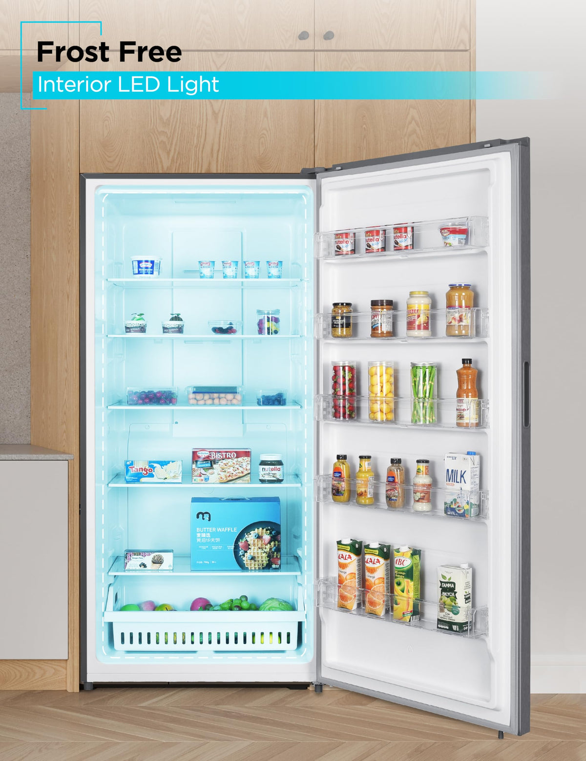 BLACK+DECKER 14 Cu. Ft. Convertible Freezer Refrigerator, Upright Freezer with Glass Shelves, ENERGY STAR rated, Frost Free, BUC1400XB, Black