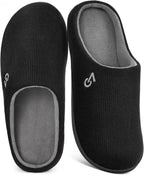 VeraCosy Men's Two-Tone Memory Foam Slippers