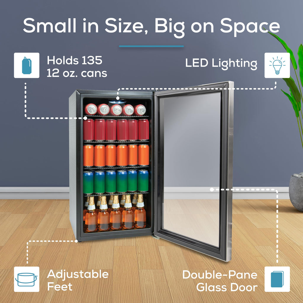 Igloo 2.6 Cu.Ft Mini Fridge with Freezer- Single Door Compact Refrigerator with Glass Shelves for Homes, Dorms & Offices- Keep Snacks, Drinks & Frozen Foods Cool with Temperature Control Fridge- White