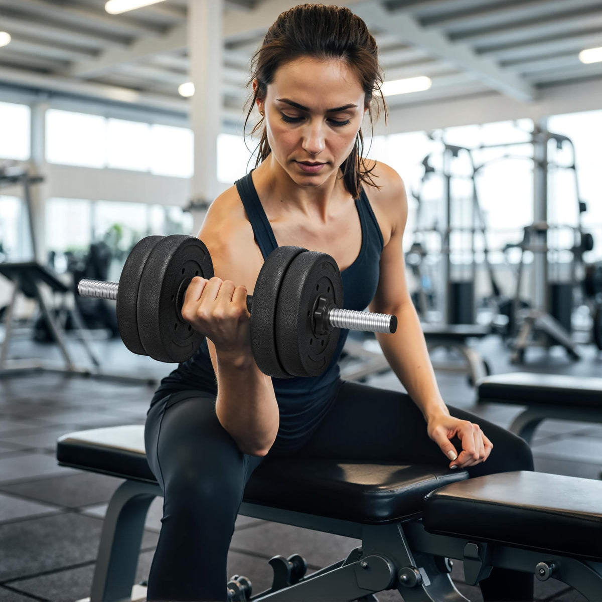 Yaheetech 30KG/25KG/20KG/15KG Adjustable Dumbbells Weight Set for Men/Women