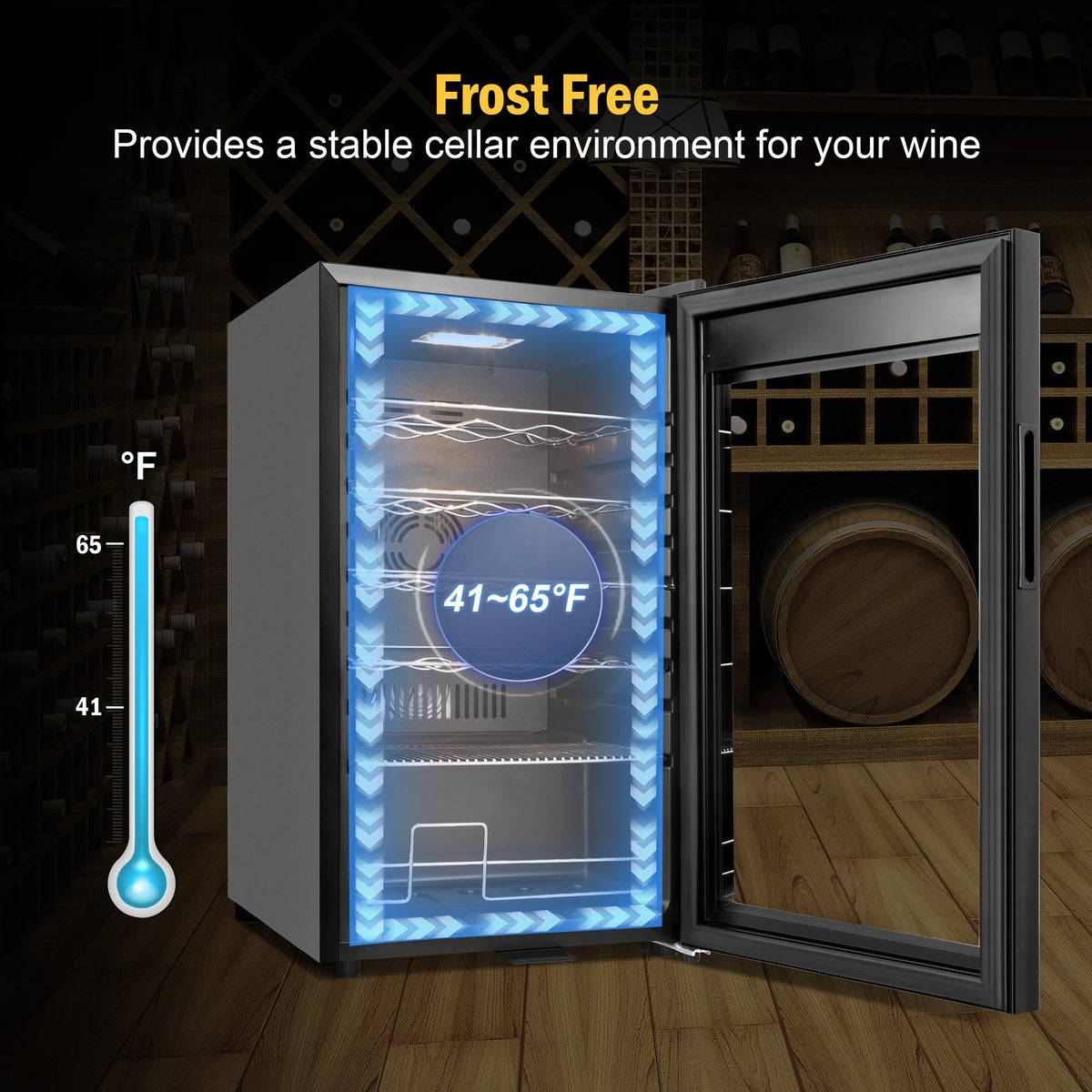 24" Dual Zone Wine and Beverage Refrigerator, Under Counter with Glass Door