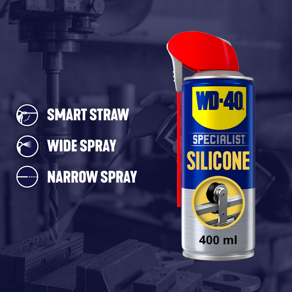 WD-40 Specialist Silicone Lubricant Spray, Smart Straw, All-Weather, 400ml