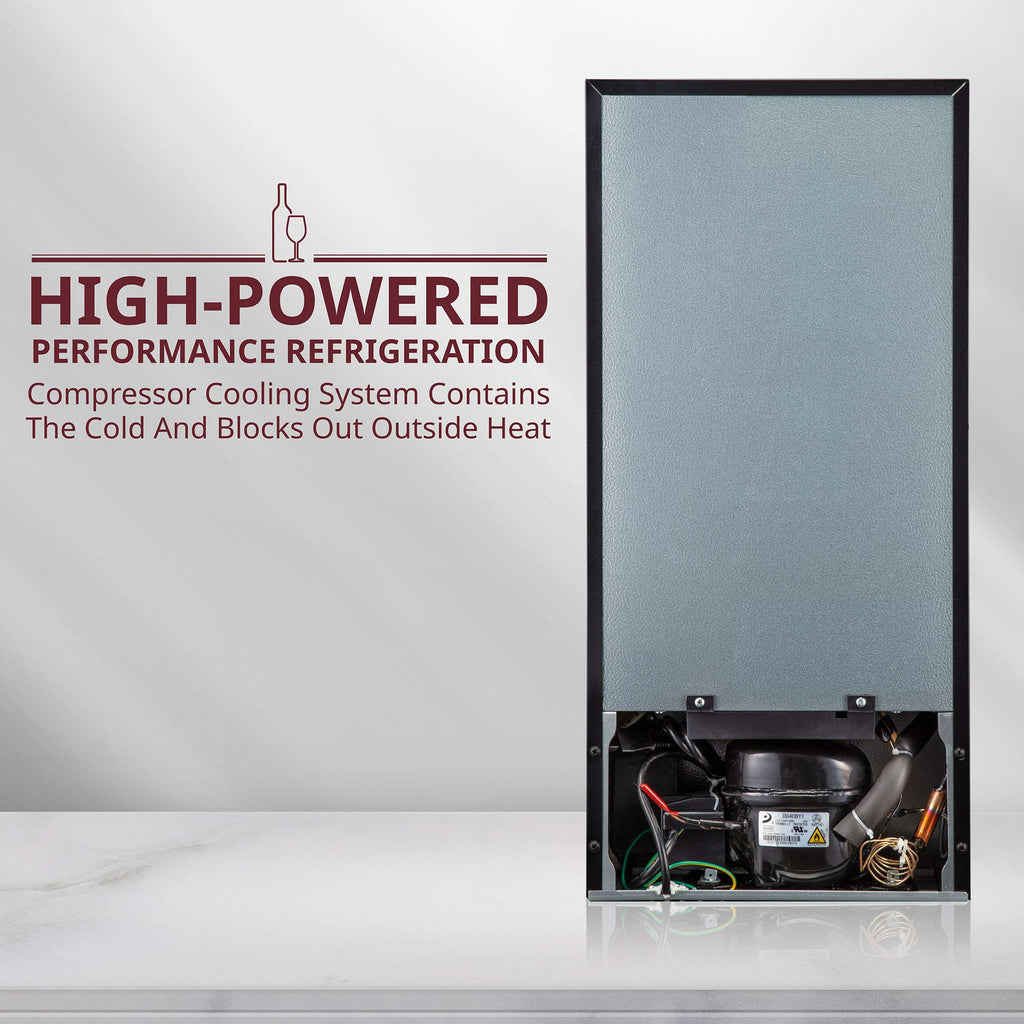 SCHMÉCKÉ 12 Bottle Compressor Wine Cooler Refrigerator w/Lock - Large Freestanding Wine Cellar For Red, White, Champagne or Sparkling Wine - 41f-64f Digital Temperature Control Fridge Stainless Steel