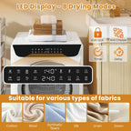 Auertech 3.6 CU. FT Clothes Dryer, Large Capacity Laundry Dryer with 12 Drying Modes & Stainless Steel Tub, Dryer Machine, Electric Dryer with LED Control for Busy Family Home, White
