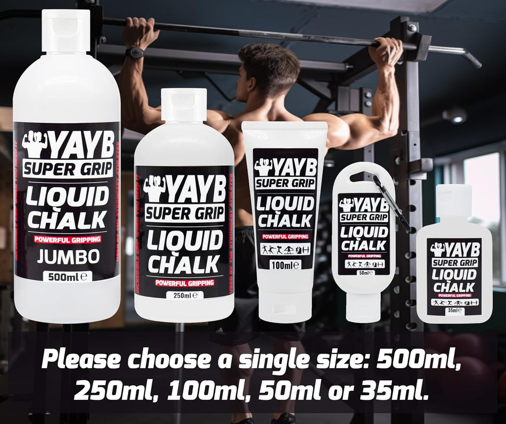 YAYB LIQUID CHALK | Powerful Grip Formula | Sweat-Free Hands | Sports Chalk | Weight Lifting | Rock Climbing | Power Lifting | Weight lifting | Bodybuilding