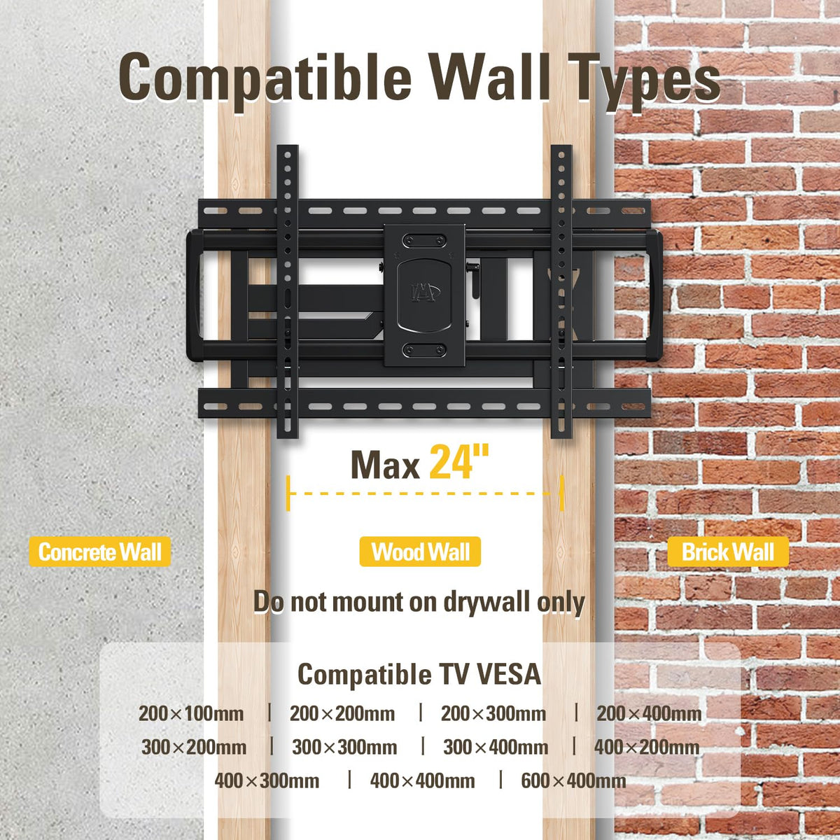 Mounting Dream Full Motion TV Wall Mount for 42-90 Inch TV up to 154lbs