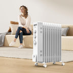 VonHaus Oil Filled Radiator 11 Fins – 2500W, 3 Heat Settings, 24 Hour Timer