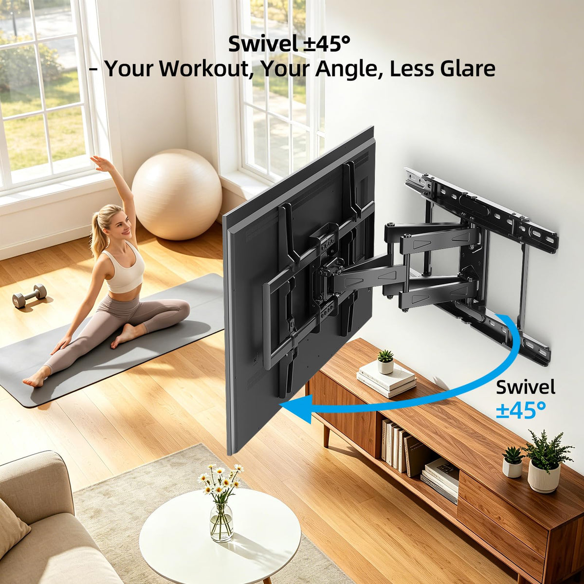 HOME VISION Heavy Duty Tilt TV Wall Mount for 32-86 Inch Flat/Curved Screen