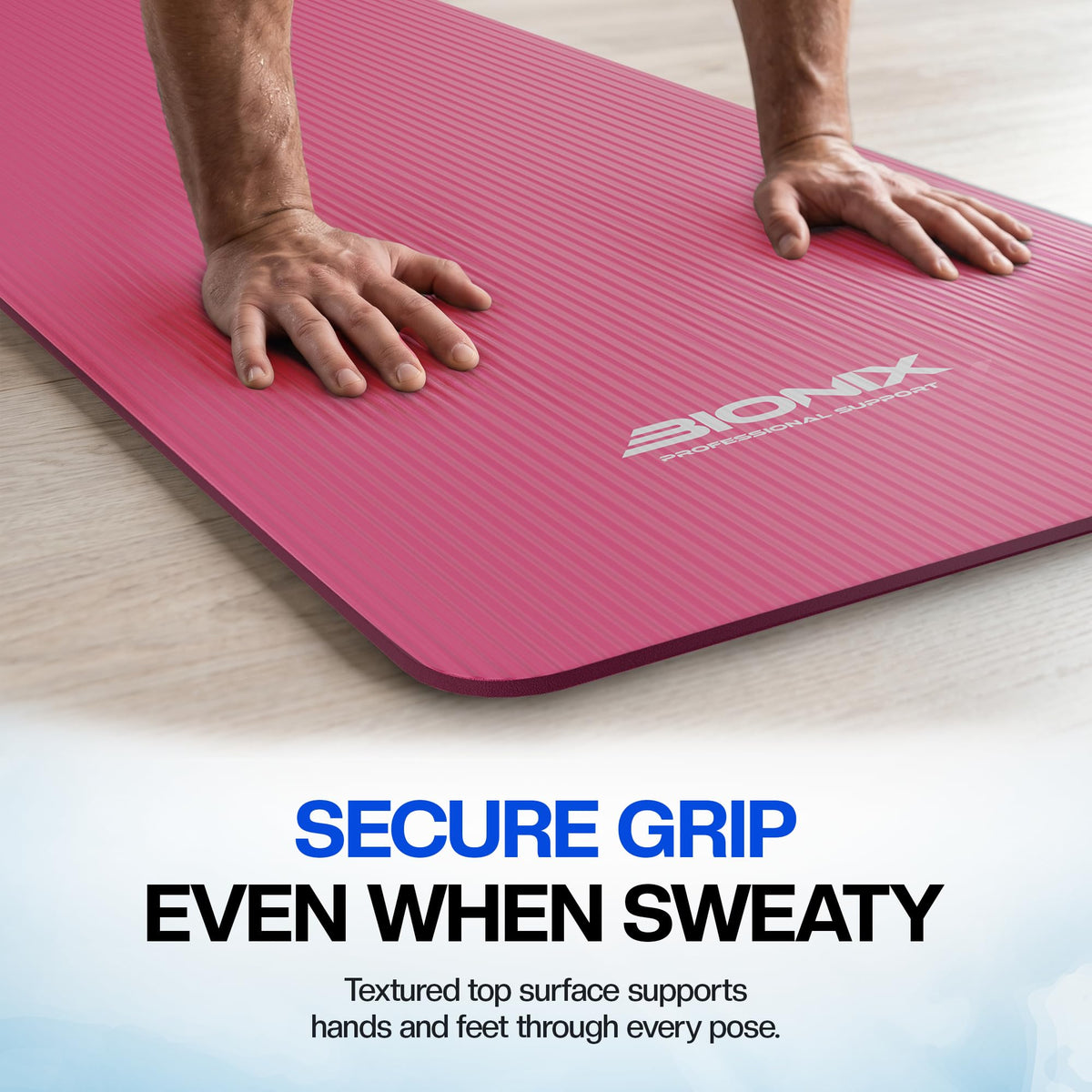 Bionix Yoga Mat For Women Men, Thick Pilates Exercise Mat, Home Gym Fitness