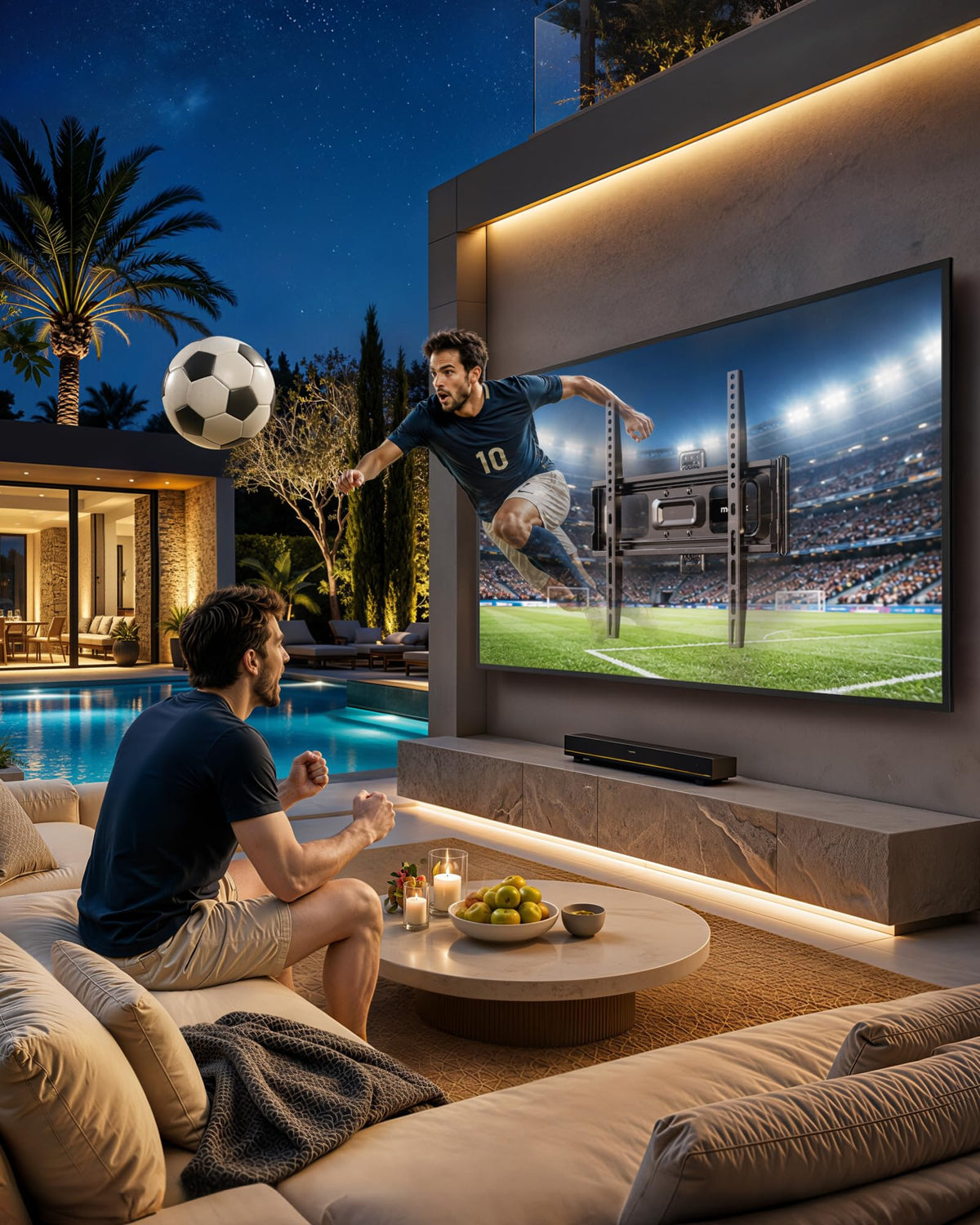 monTEK Full Motion Small TV Wall Mount for 13-43 Inch TVs up to 44 lb
