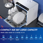 AIRMSEN Portable Countertop Dishwasher, No Hookup Needed