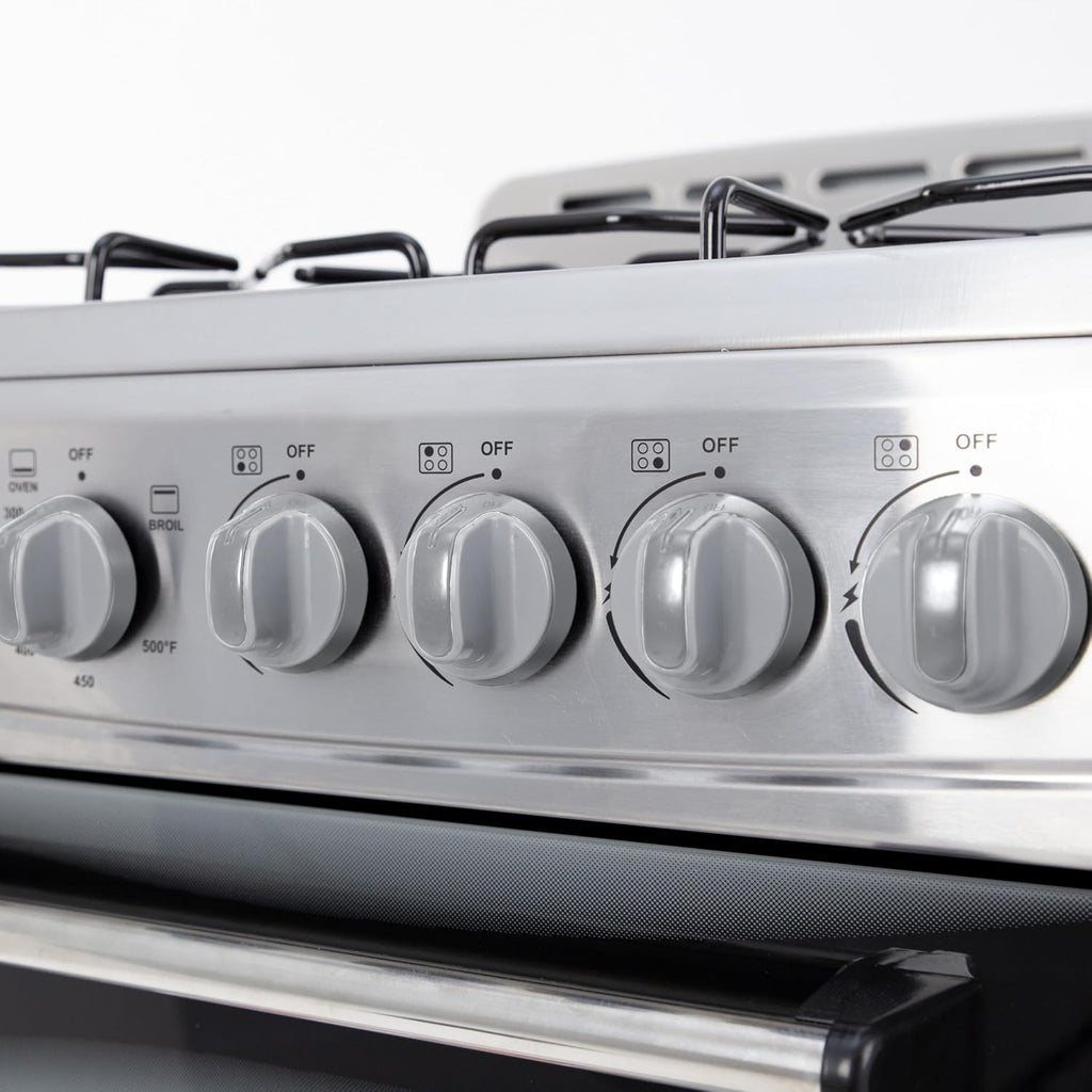 Avanti Compact Gas Range Oven, 4 Sealed Burners, 20-Inch, Stainless Steel