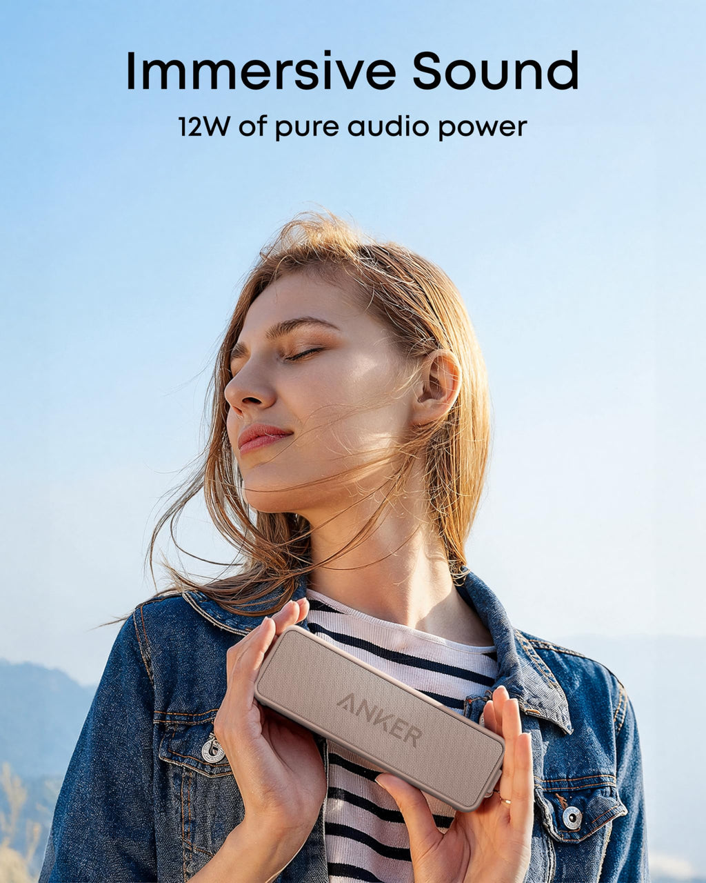 Anker soundcore 2 Portable Bluetooth Speaker, 24-Hour Playtime, IPX7